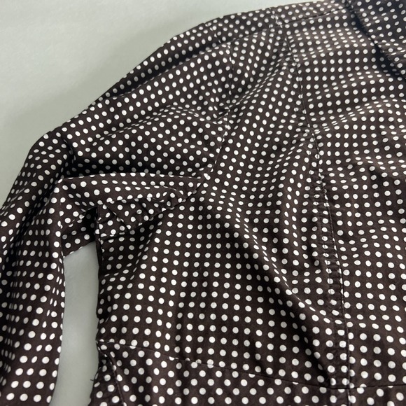 CATO Women's Top Blouse Size 14/16W Cotton Spandex Hook-Up Brown F20 - Picture 8 of 16